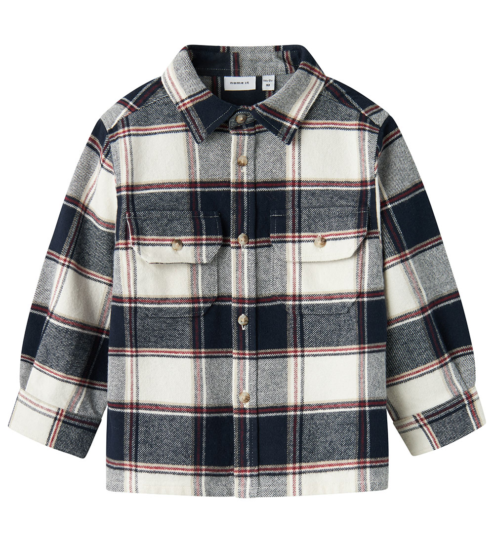 Name It Shirt - NmmTamol - Navy Blazer/Check