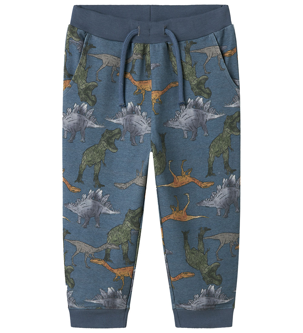Name It Sweatpants - NmmBenja - China Blue w. Dino