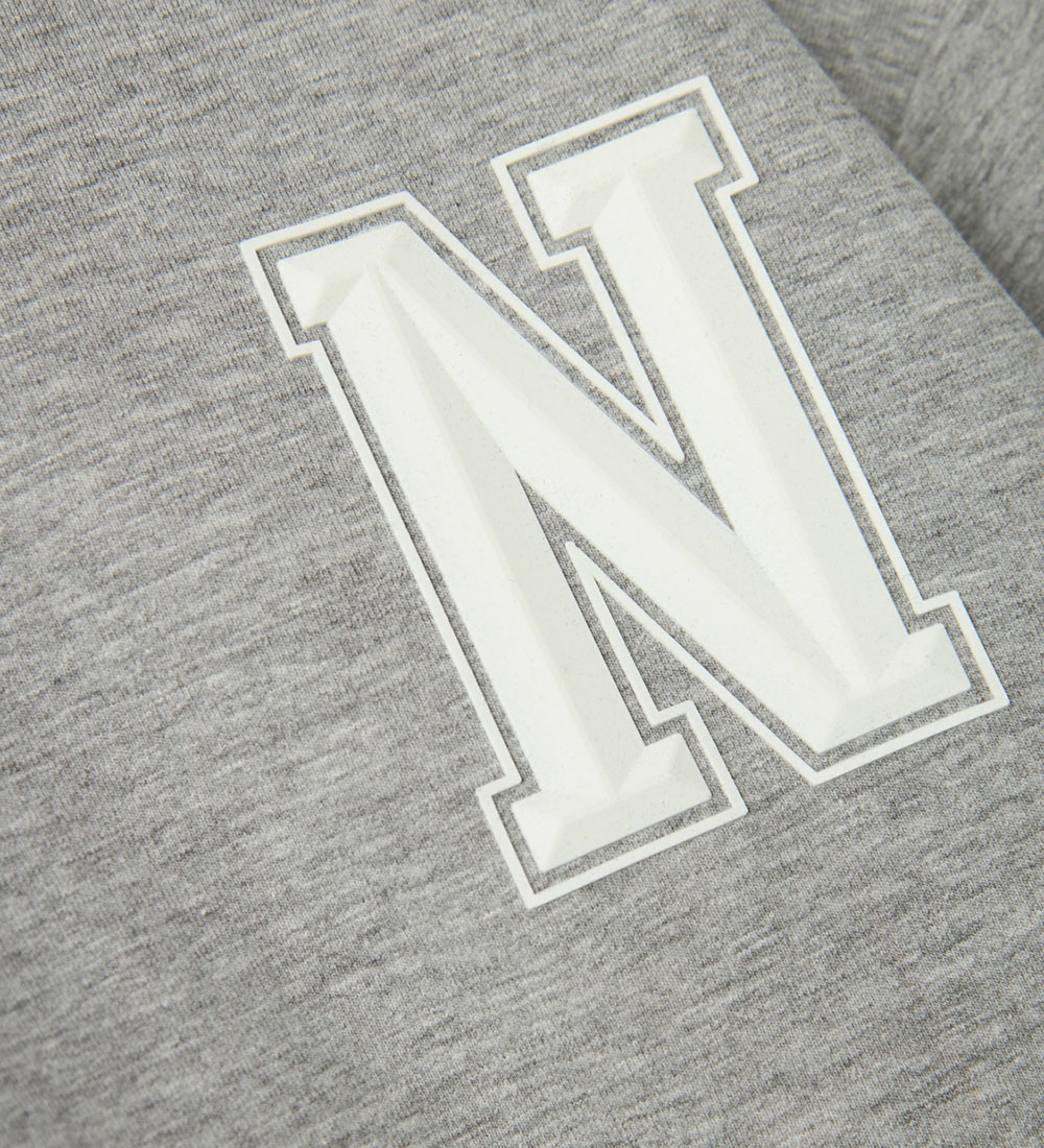 Sweat-shirt Name It - NmmTollo - Gris Chiné av. Blanc