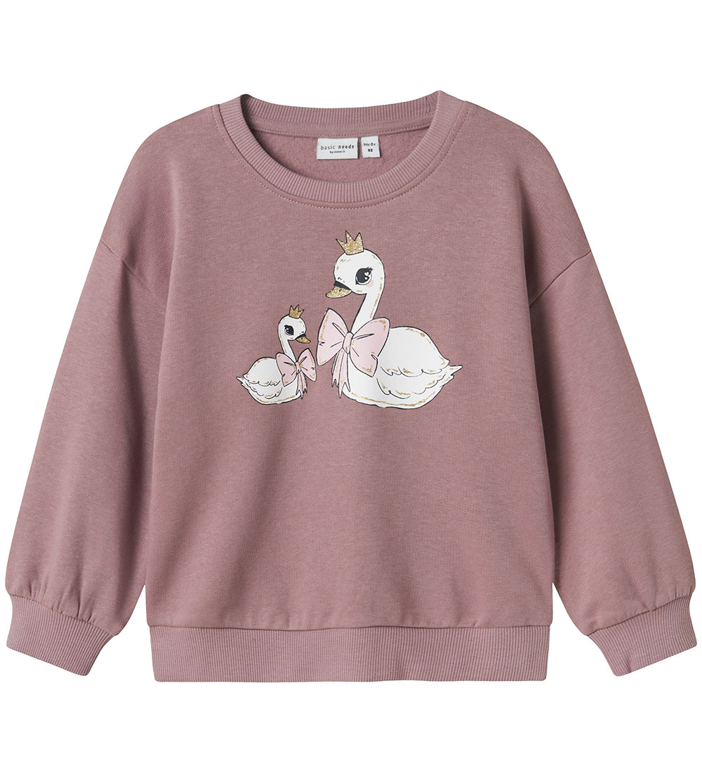 Sweat-shirt Name It - NmfValona - Elderberry/Cygnes