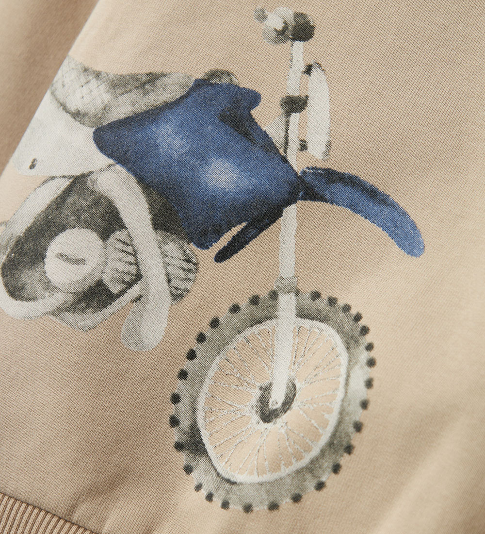 Name It Sweatshirt - NmmTeodor - Pure Cashmere w. Motorcycle Pri