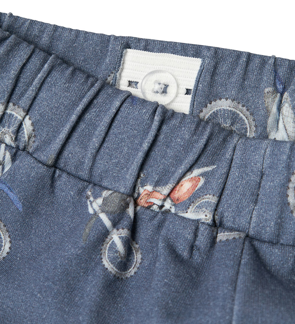 Name It Sweatpants - NmmTrille - China Blue w. Motorcycle
