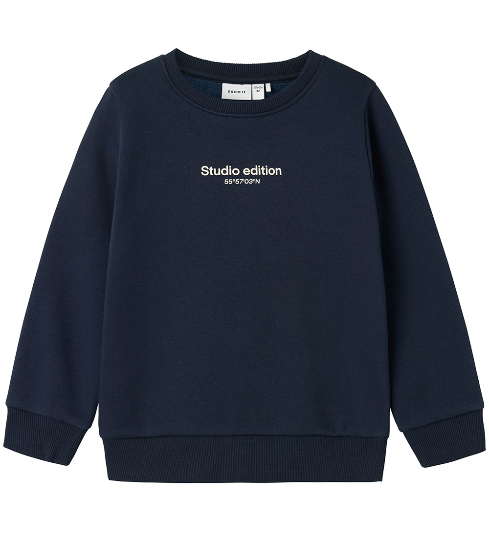 Name It Sweatshirt - NmmBrody - Navy Blazer w. White