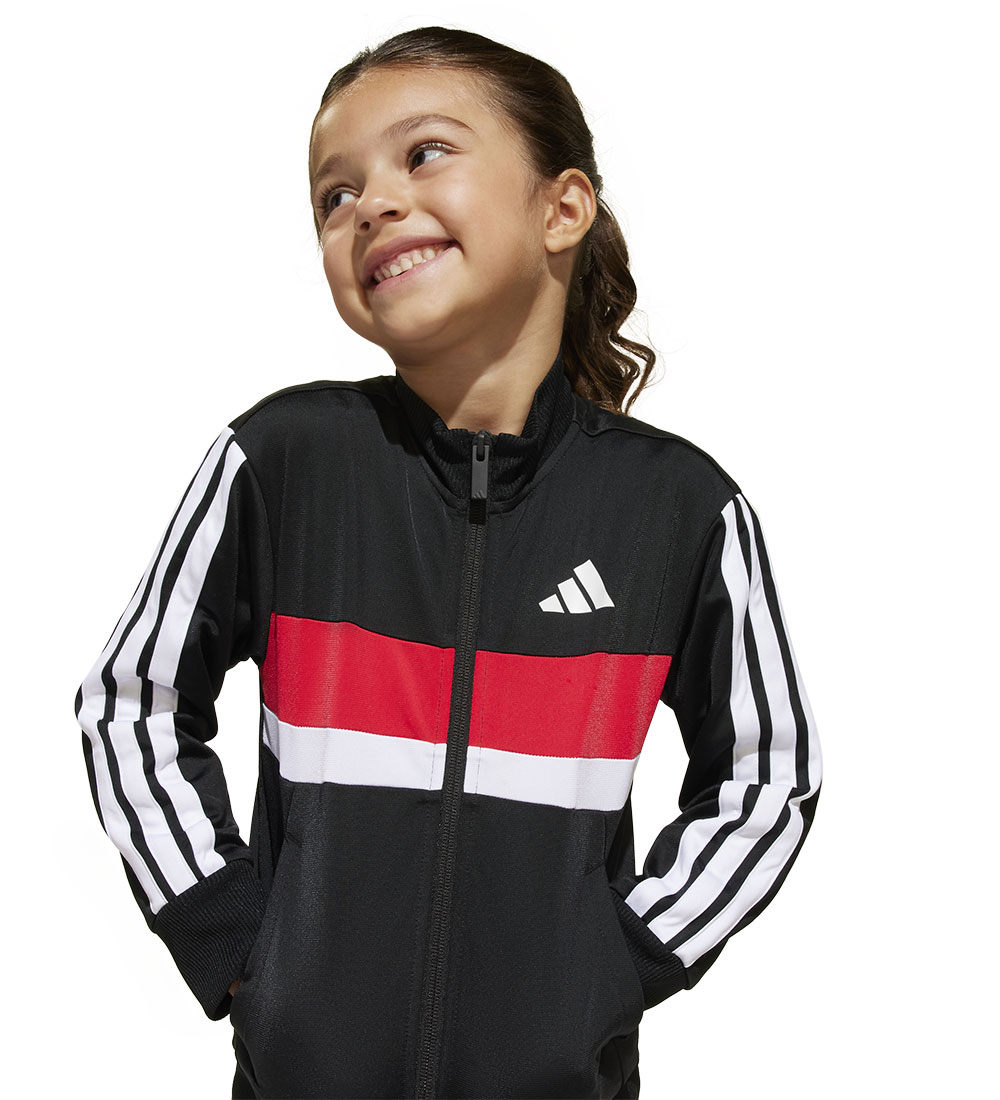 adidas Performance Tracksuit - LK 3S - Black/White/Purrub