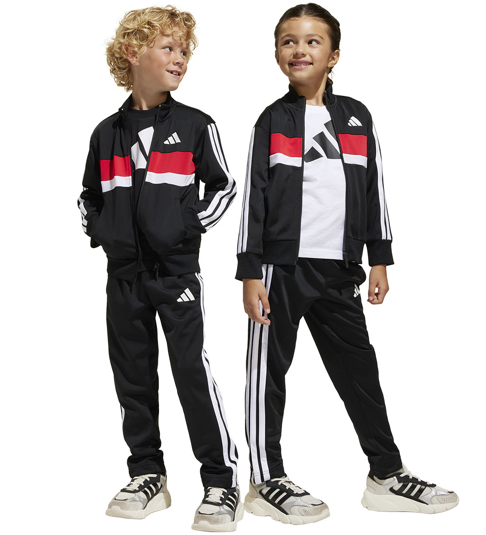 adidas Performance Tracksuit - LK 3S - Black/White/Purrub