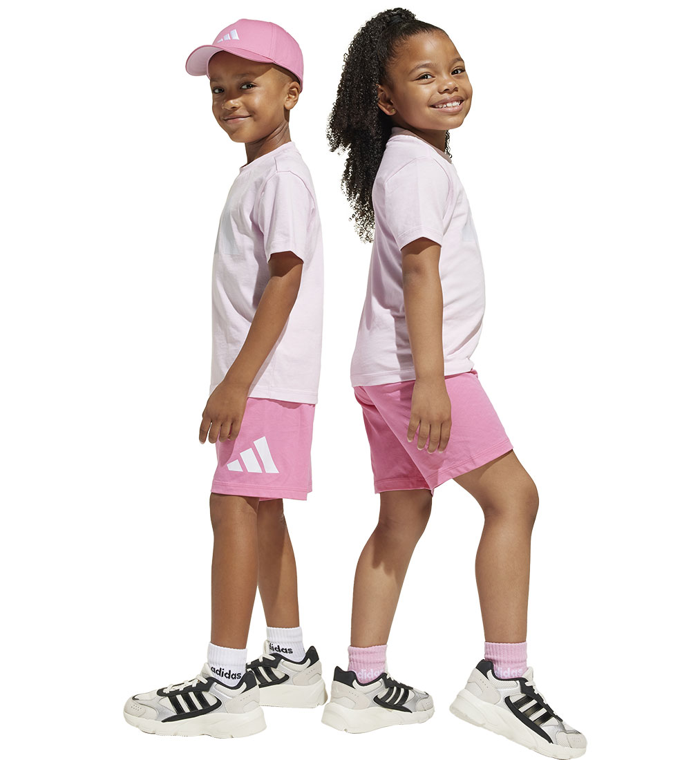 adidas Performance Set - T-shirt/Shorts - LK BL - Pink/White