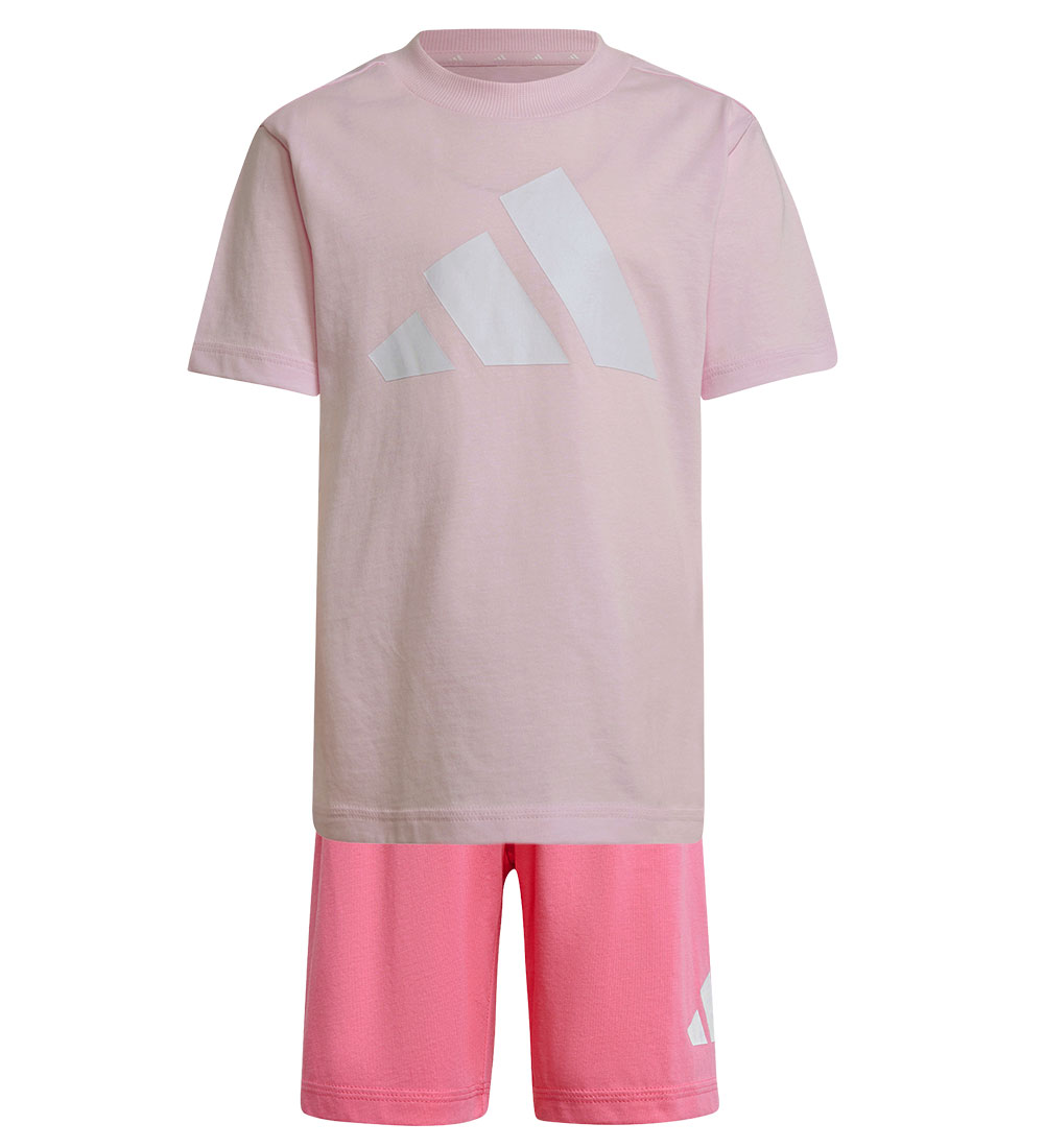adidas Performance Set - T-shirt/Shorts - LK BL - Pink/White