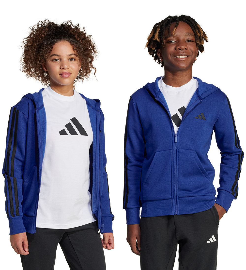 adidas Performance Neuletakki - J 3S FL FZ HD - Royalblu/Black