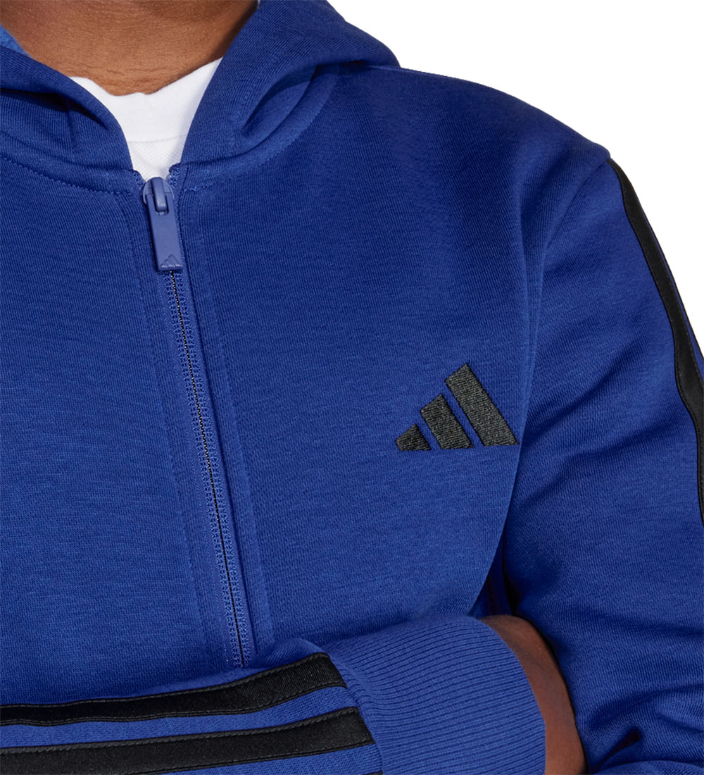 adidas Performance Neuletakki - J 3S FL FZ HD - Royalblu/Black