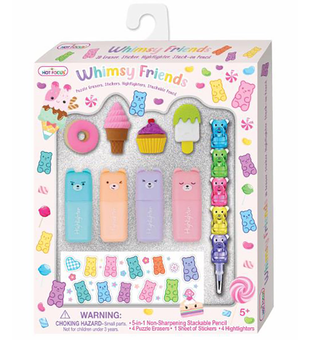 Hot Focus 5in1 Pencil w. Eraser/Highlighters