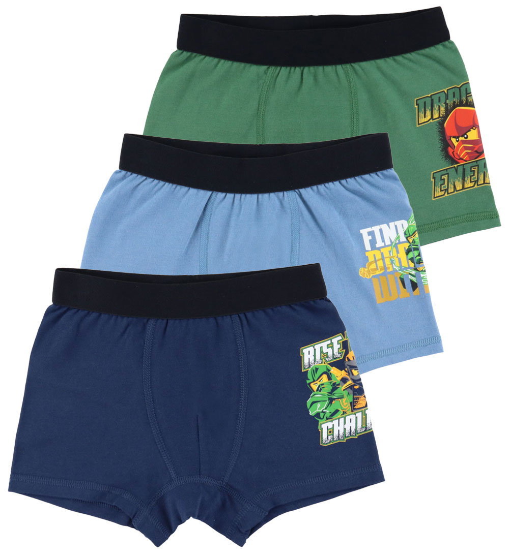 LEGO® Ninjago Boxers - LWAgan - 3-Pack - Dark Navy/Light Blue/G