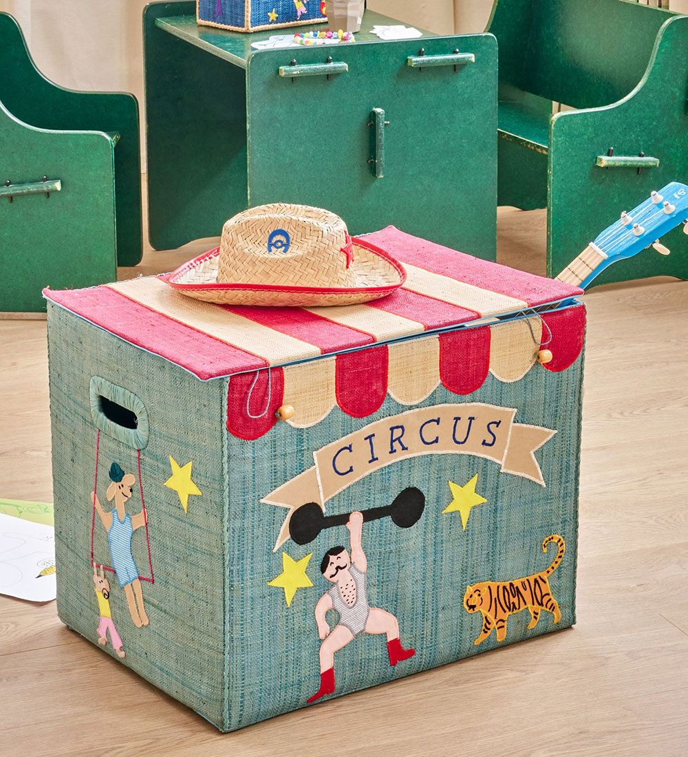 Rice Storage Basket - Raffia - Foldable - Circus