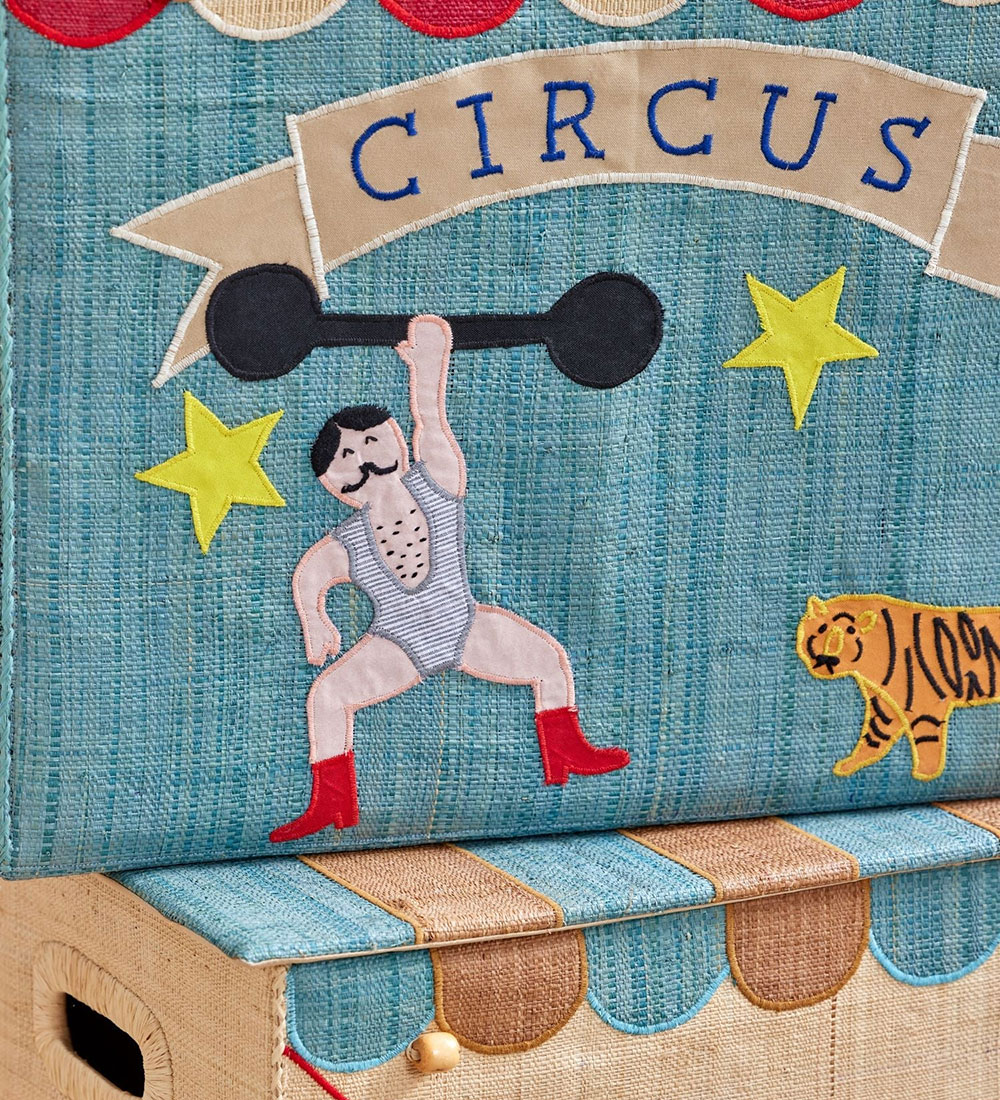 Rice Storage Basket - Raffia - Foldable - Circus