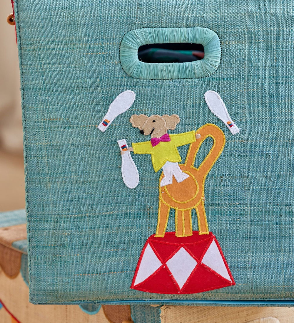 Rice Storage Basket - Raffia - Foldable - Circus