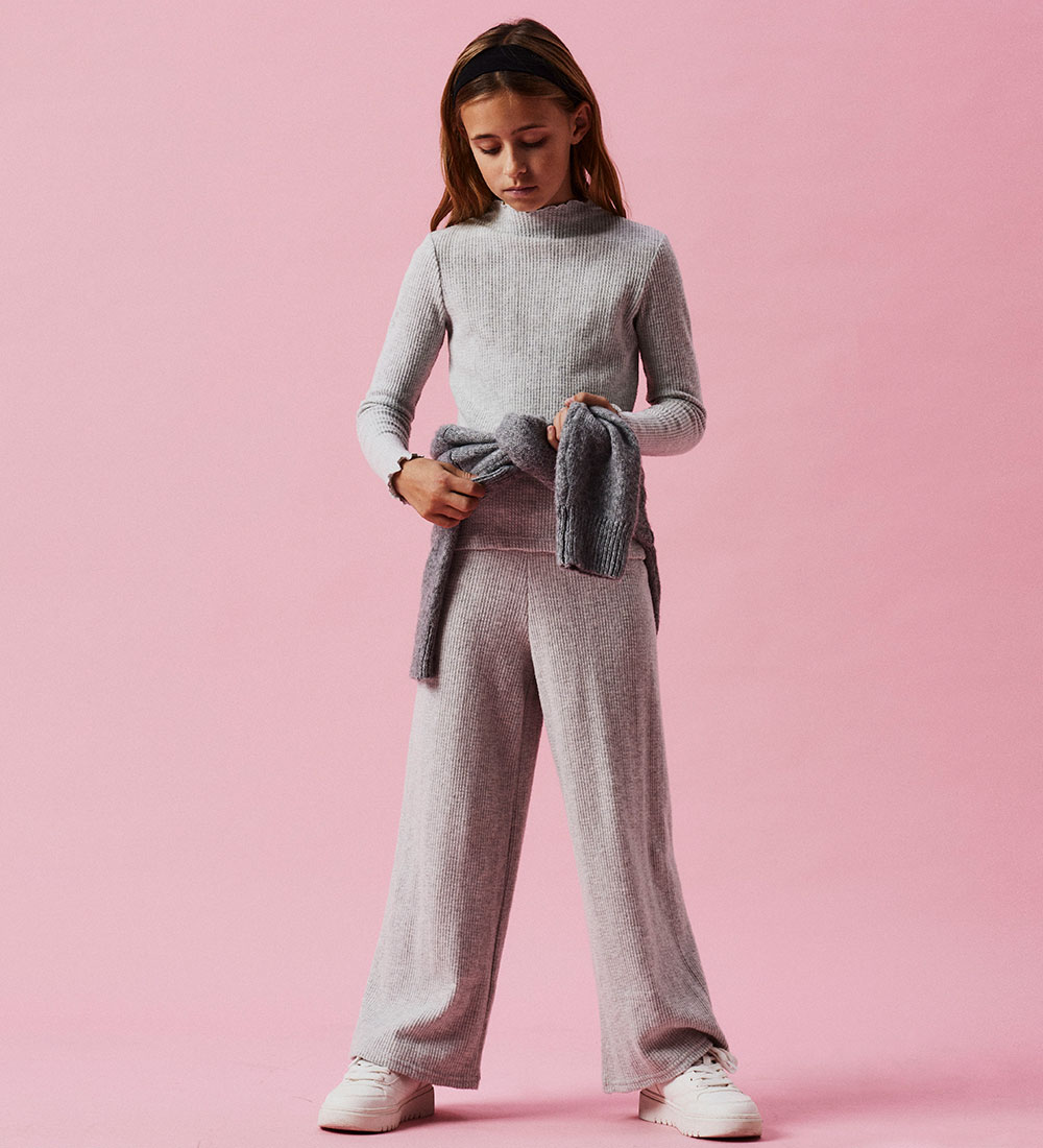 Name It Bluse - NkfTulpu - Grau Meliert