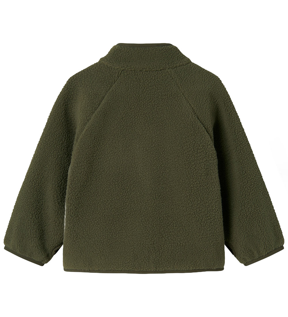 Name It Fleece Jacket - Teddy - NmmBuster - Dusty Olive