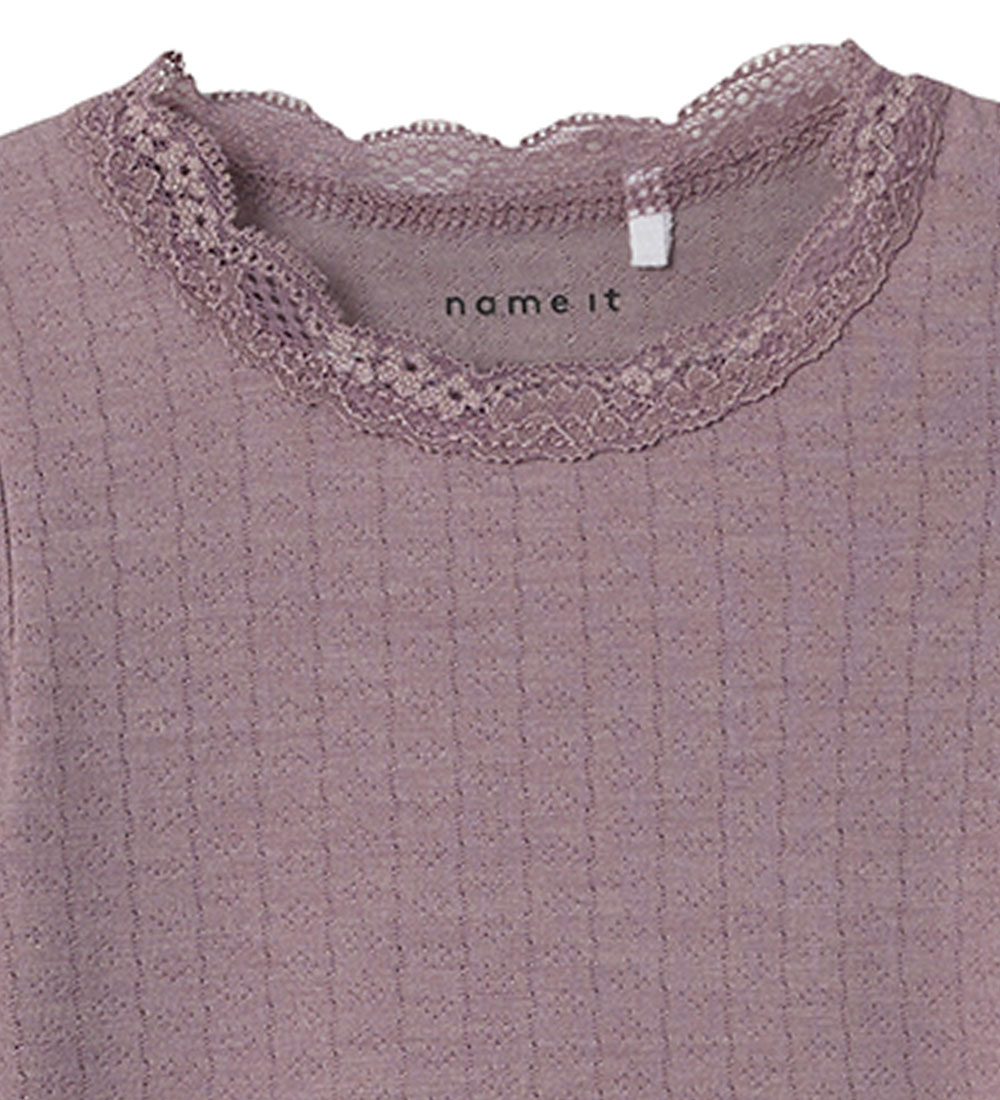 Name It Bodysuit L/æ - NbfTimian - Elderberry w. Pointelle