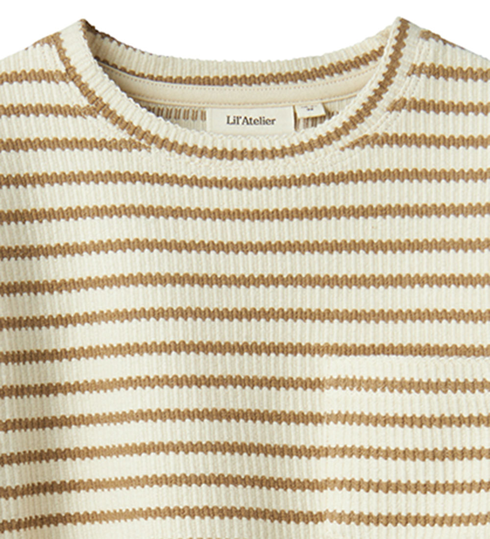 Lil' Atelier Blouse - Rib - NmmTadeo - Turtledove/Petrified Oak