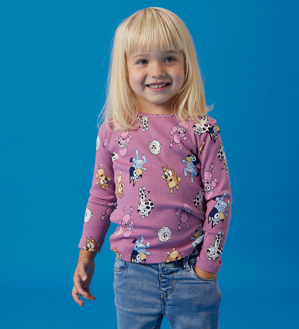 Blouse Name It - NmfNina - Bleu - Mauve Orchid