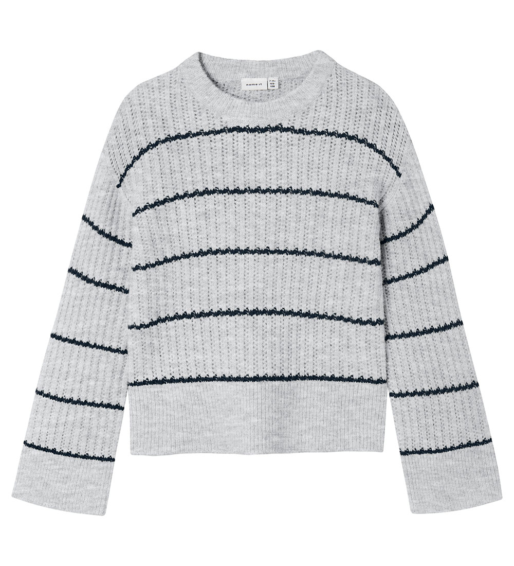Name It Blússa - Prjónað - NKfTitina - Light Grey Melange