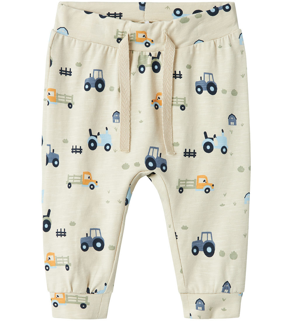 Name It Trousers - NbmBassen - Summer Sand w. Tractors