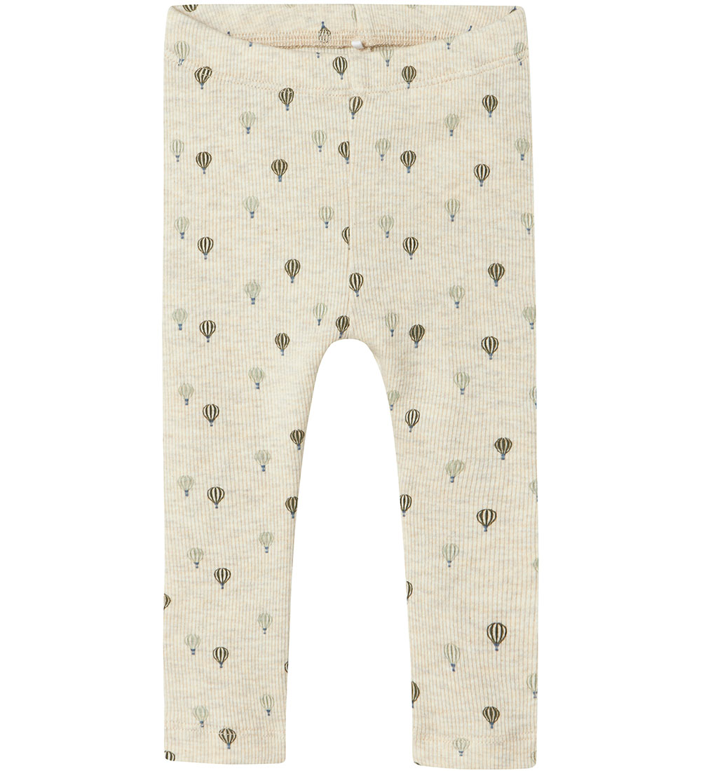 Name It Leggings - Rib - NbmKaboon - Peyote Melange w. Balloon