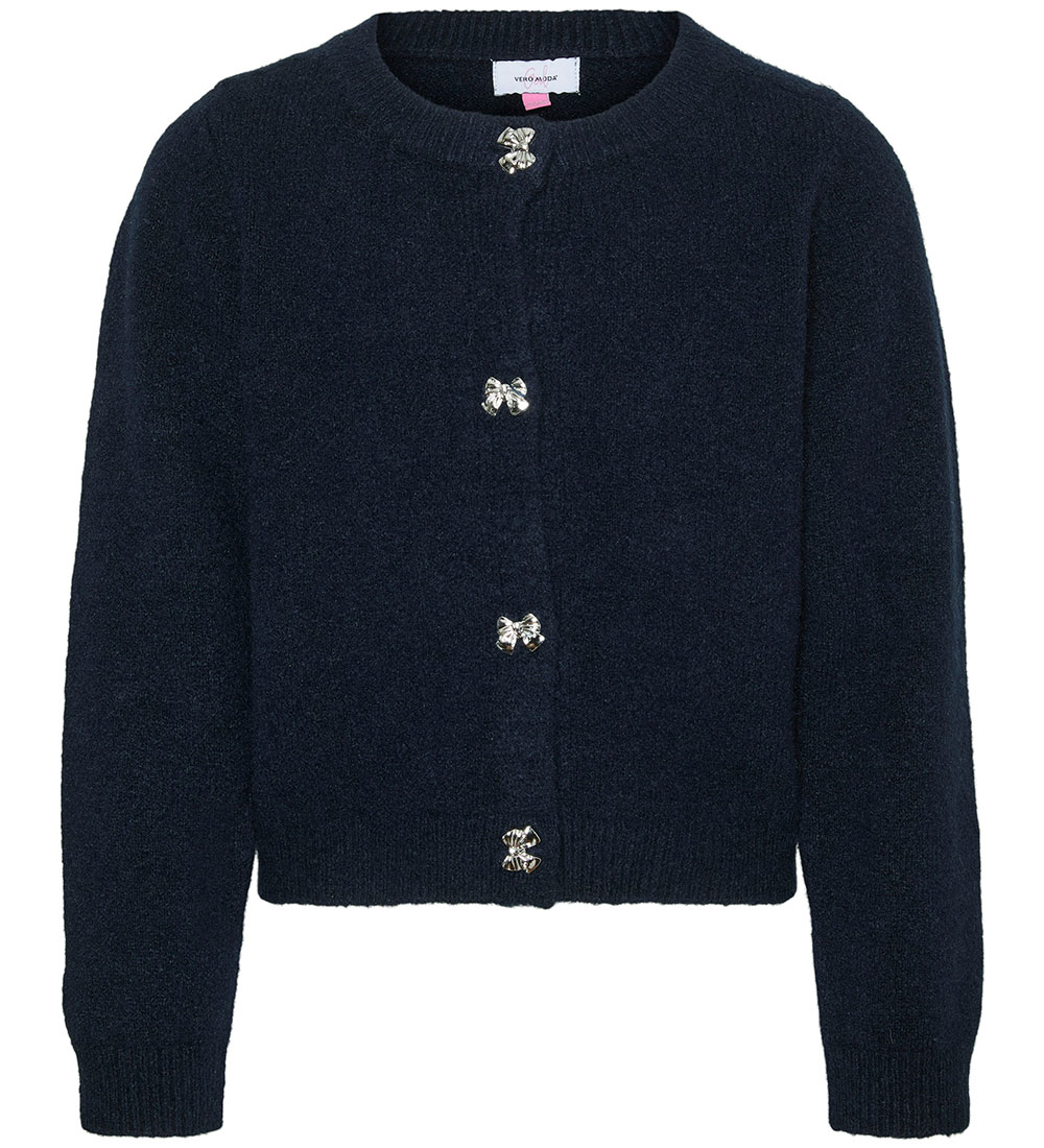 Vero Moda Girl Cardigan - Strick - VmFiona - Navy Blazer/W. MELA