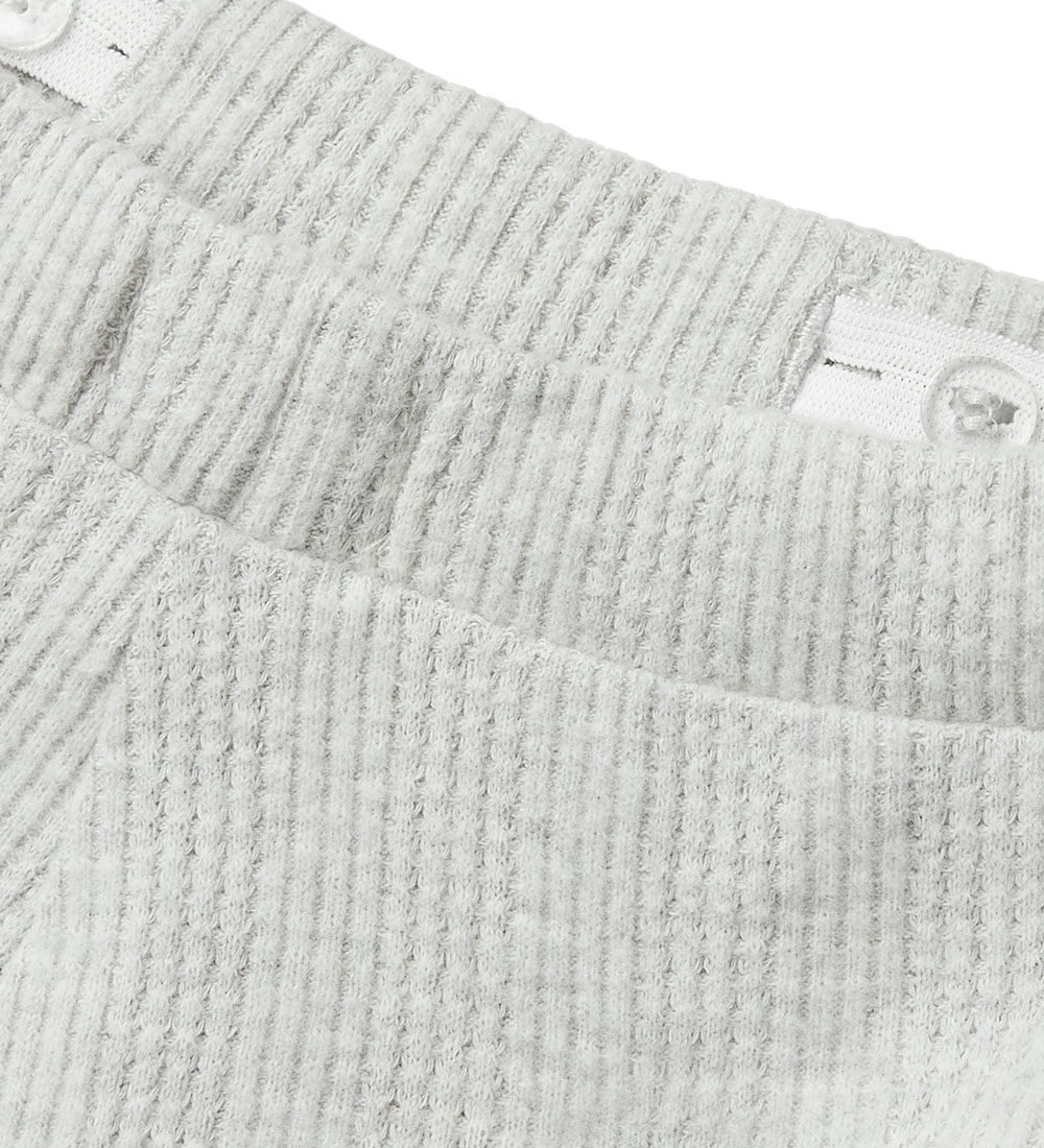 Name It Trousers - Waffle Fabric - NkfTulpu - Light Grey Melange