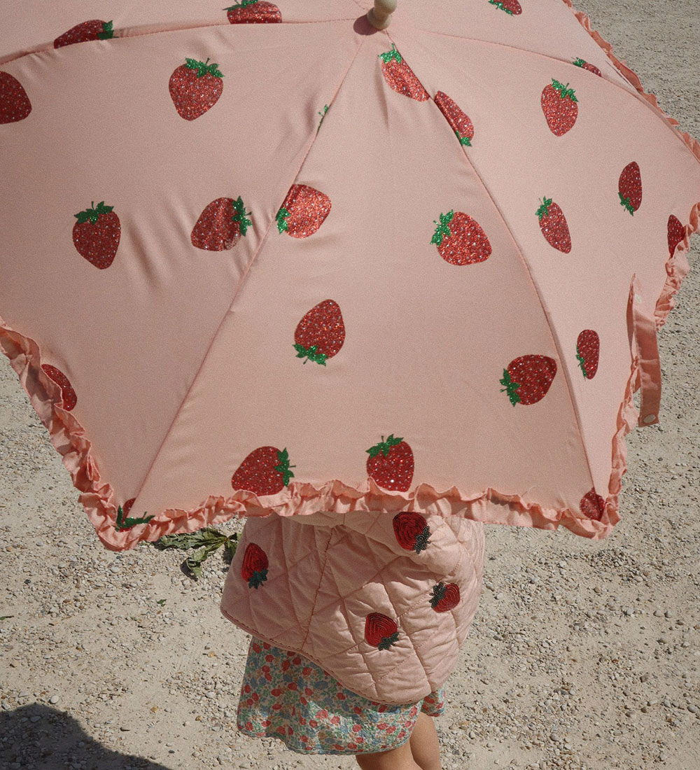 Konges Sløjd Paraplu - Frill - Strawberry Glitter