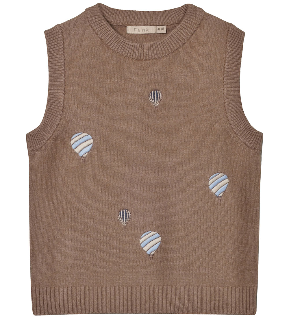 Fliink Waistcoat - Knitted - Alon Balloon - Pine Bark