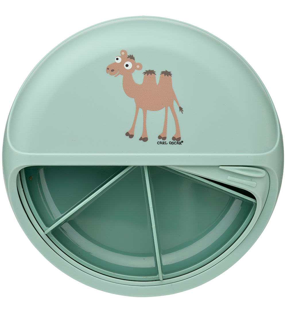 Carl Oscar Snackbox - SnackDisc - 15 cm - Green w. Camel