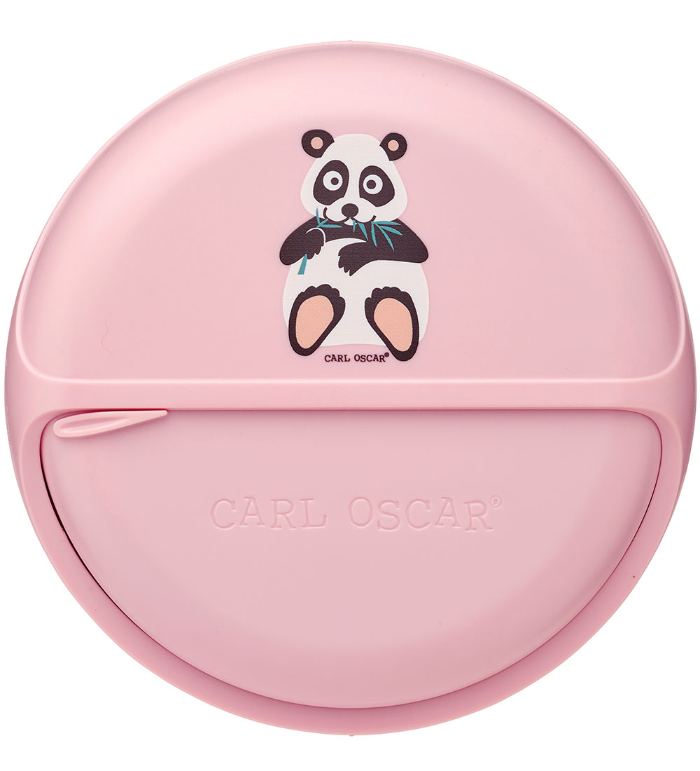 Carl Oscar Snackbox - SnackDisc - 15 cm - Pink w. Panda
