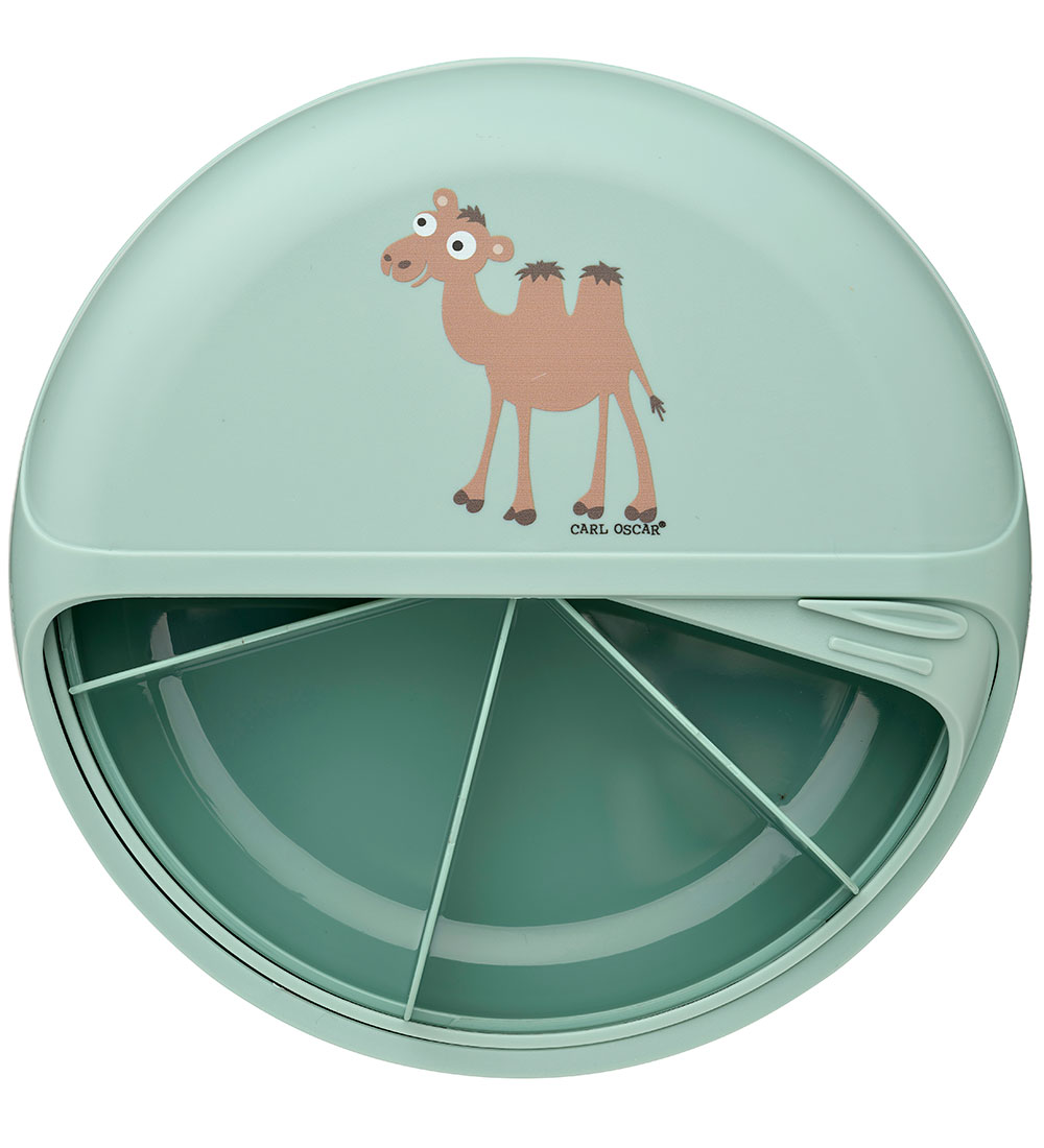 Carl Oscar Snackbox - BentoDisc - 18 cm - Green w. Camel