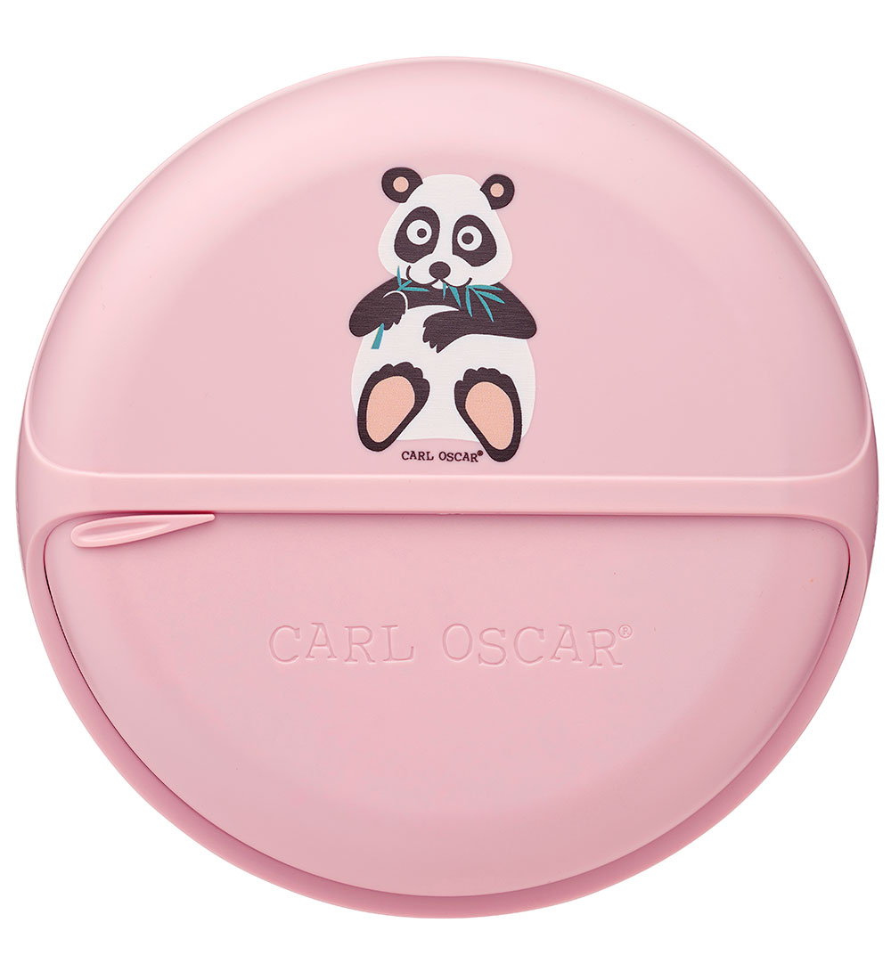 Carl Oscar Snackbox - BentoDisc - 18 cm - Pink w. Panda