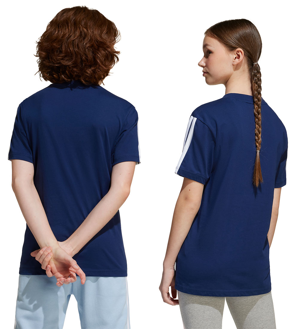 adidas Performance T-Shirt - J 3S - Dunkelblau/White