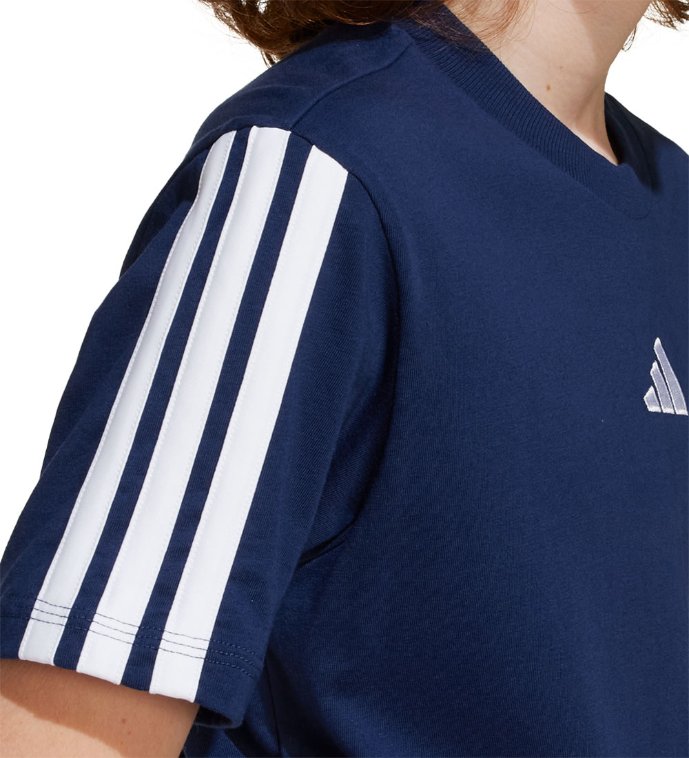 adidas Performance T-Shirt - J 3S - Dunkelblau/White