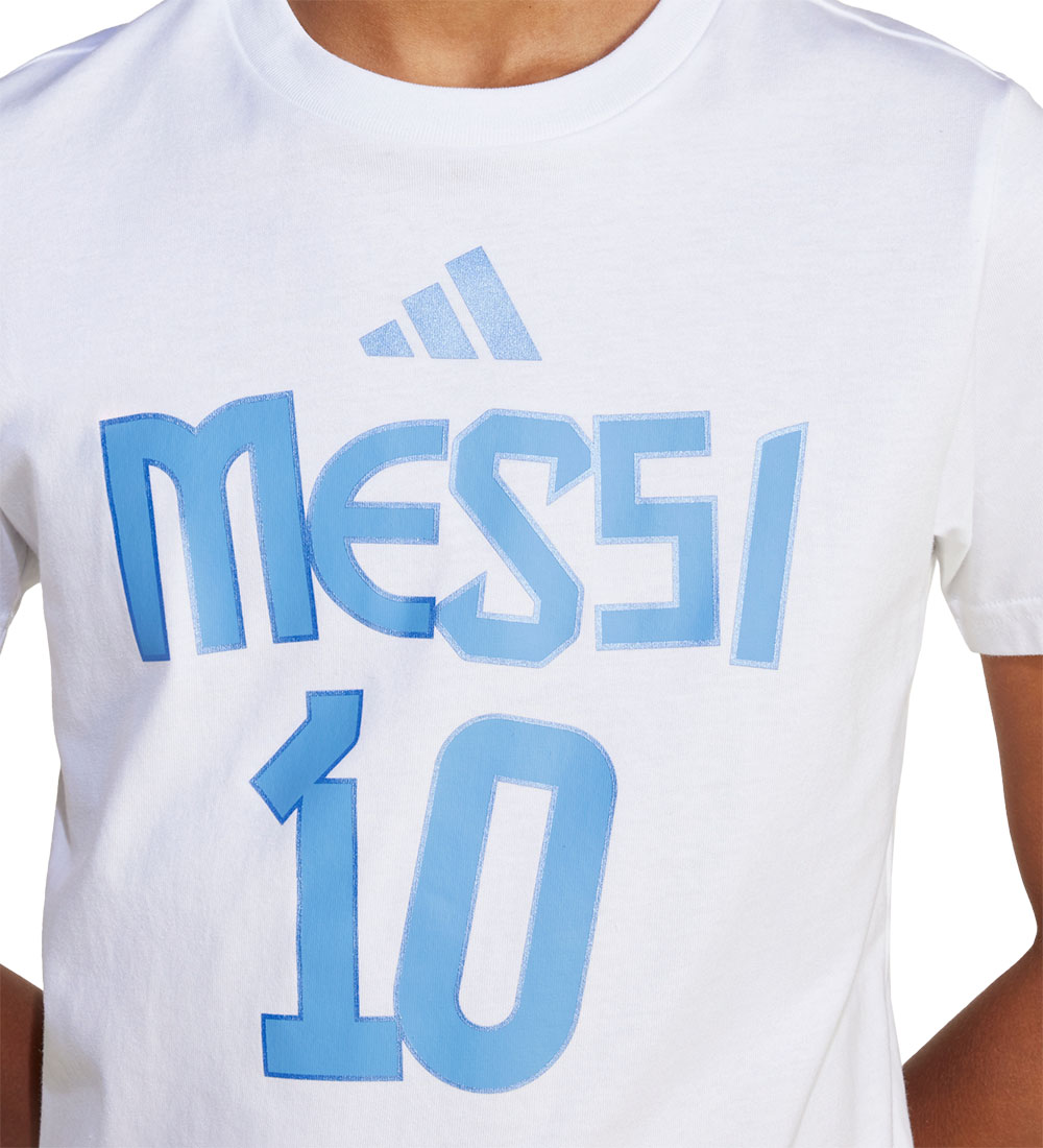 adidas Performance T-shirt - Y Messi N&N G T - White w. Print