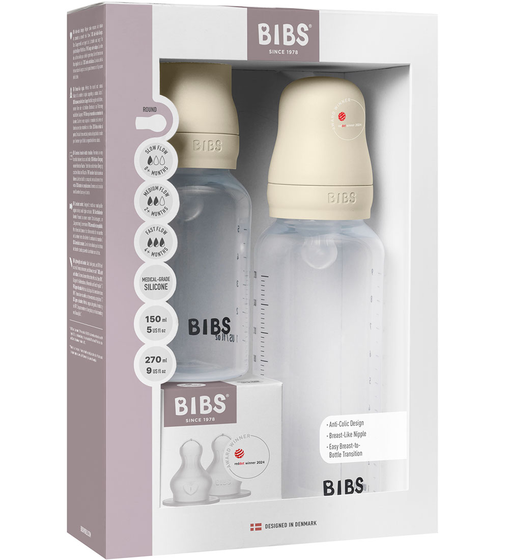 BIBS Feeding bottle set - Grow Duck Flow - Silicone - 150 mL/270