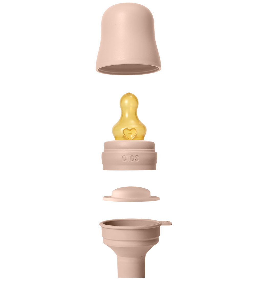 BIBS Feeding Bottle - 270 mL - PP/Natural Rubber - Blush