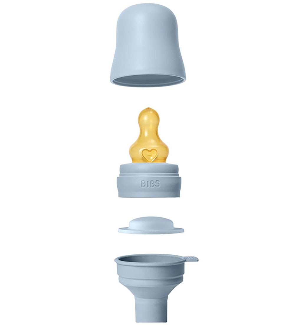 BIBS Feeding Bottle - 270 mL - PP/Natural Rubber - Baby Blue