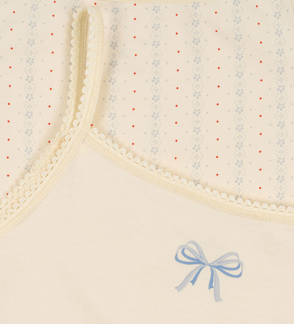 Konges Sløjd Undershirt - 2-Pack - Fat De Fleur/Seedpearl