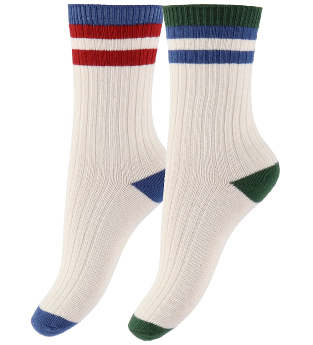 Chaussettes Konges Sløjd - 2 Pack - Rib - Multi Rayure