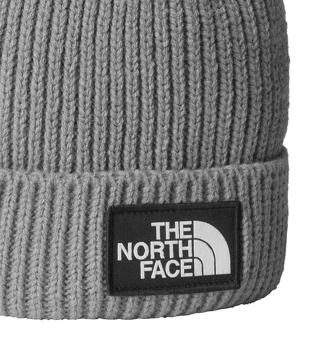 The North Face Beanie - Knitted - Logo Box Cuffed - Grey Melange