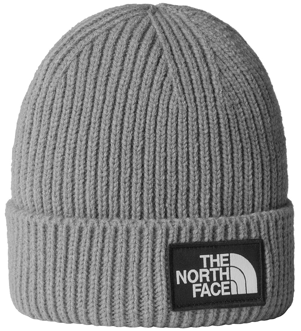 The North Face Beanie - Knitted - Logo Box Cuffed - Grey Melange