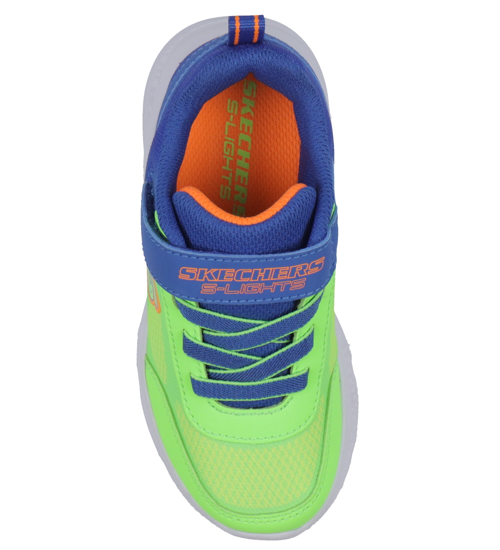 Skechers Sko m. Lys - Krendox - Blå/Lime