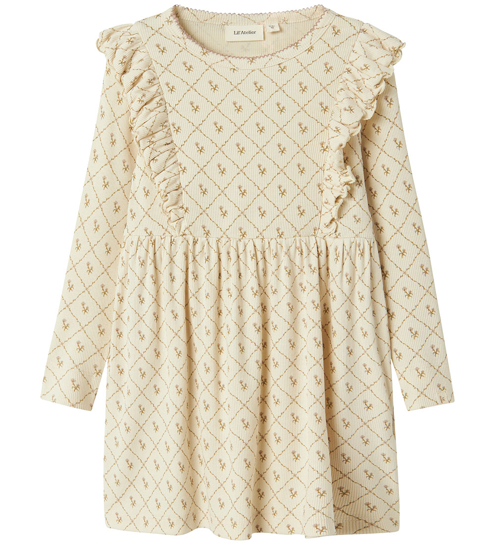 Lil' Atelier Kleid - Rib - NmfGago - Turteltaube