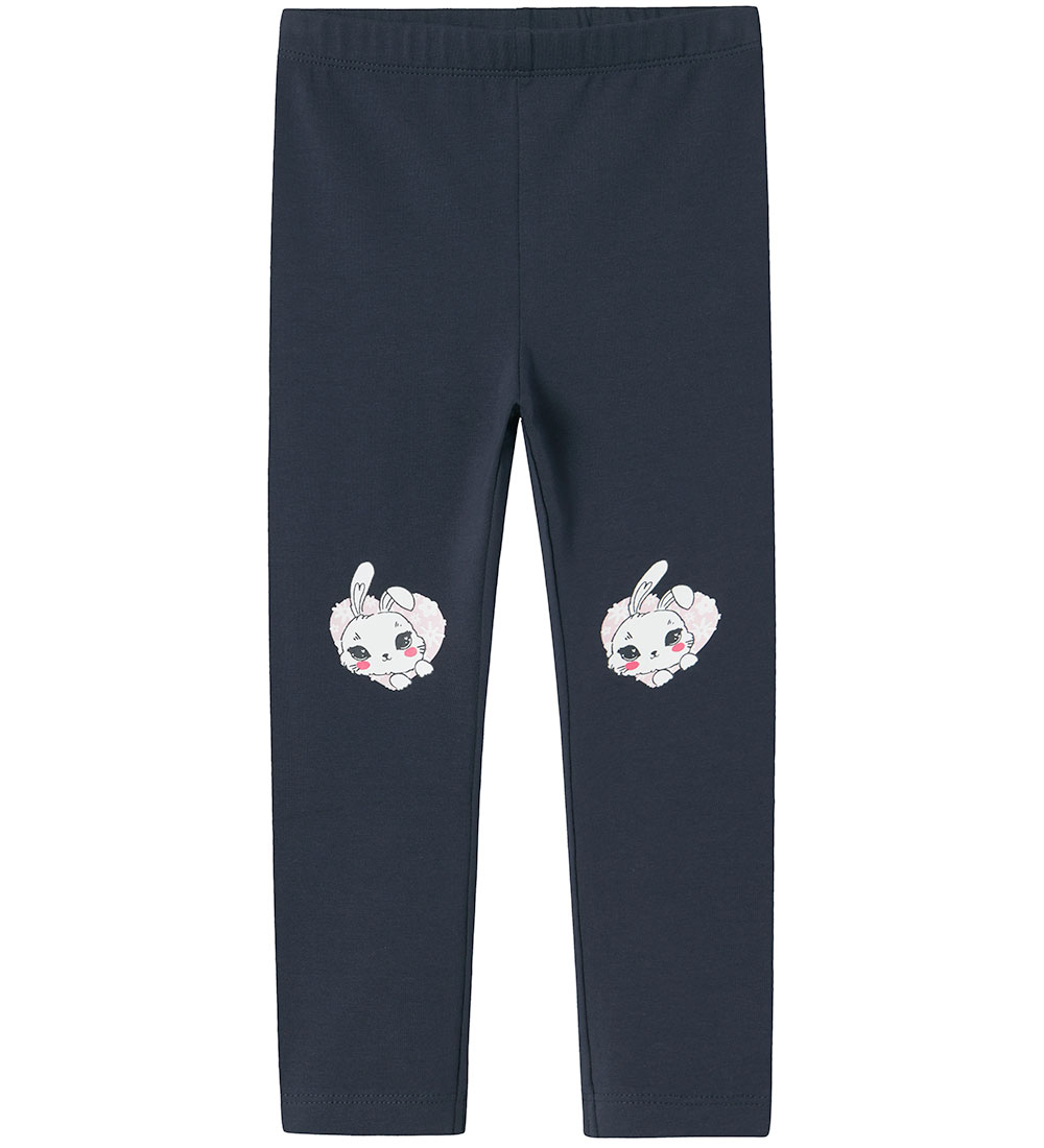 Name It Leggings - NmfVivian - Dark Sapphire/Bunny Head