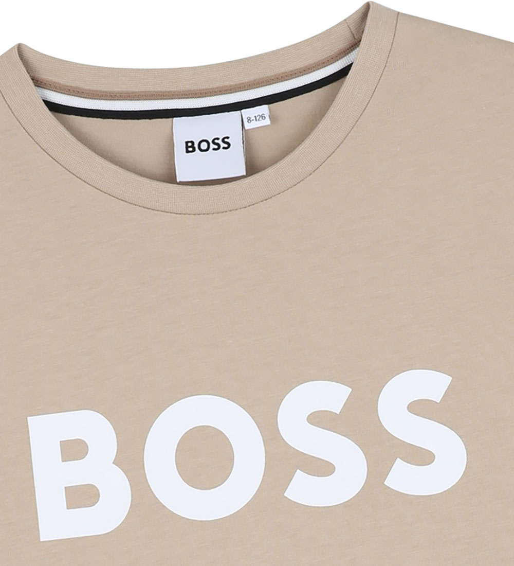 BOSS T-shirt - Stone w. White