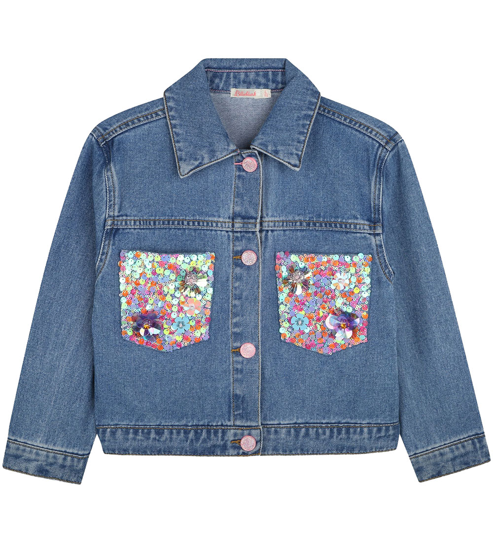Billieblush Denim Jacket - Double Stone/Brush w. Sequins
