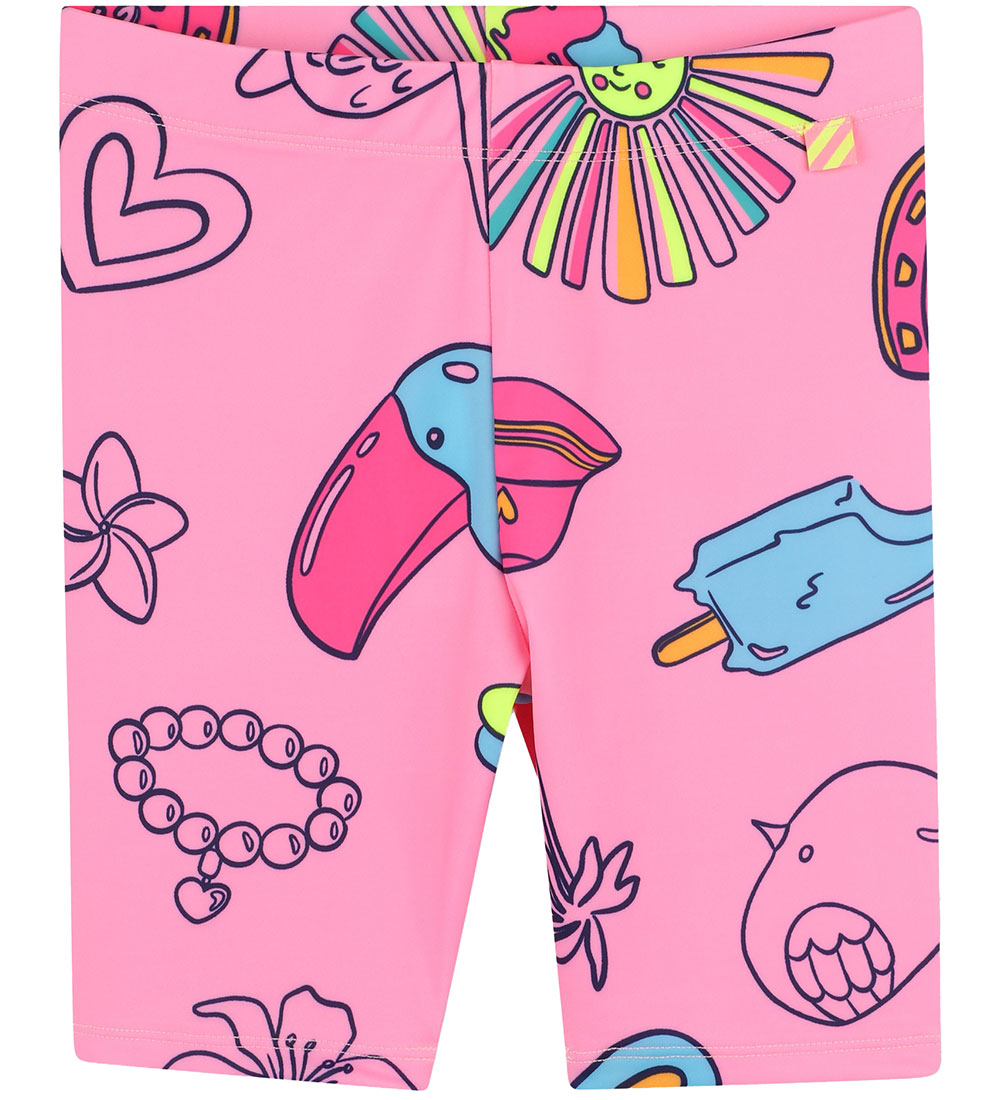 Billieblush Bicycle Shorts - Pink w. Print